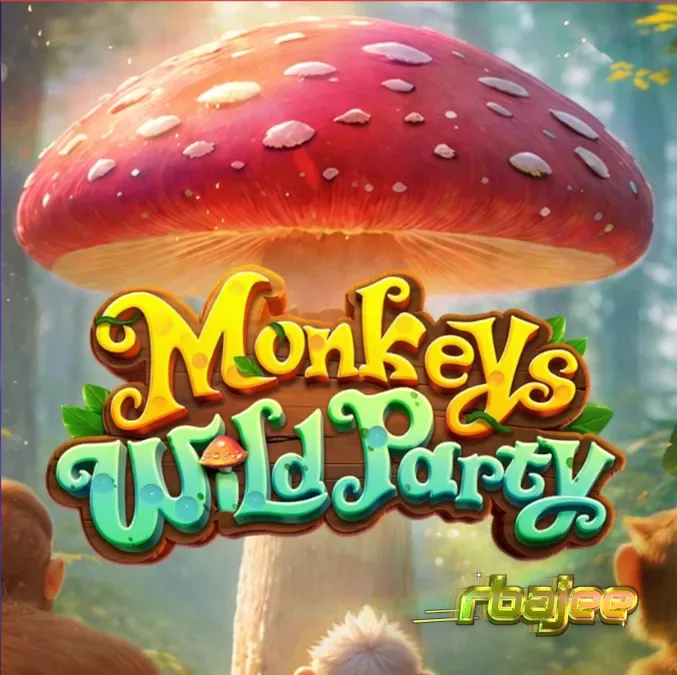 Monkeys Wild Party স্লট গেমের একটি দৃশ্য যেখানে রঙিন জঙ্গল এবং বানর প্রতীক দেখা যাচ্ছে।